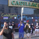 Protesters gather in front of the pawnshop where Calvin Horton was fatally shot by the shop‘s owner on May 27 during a George Floyd Protest.